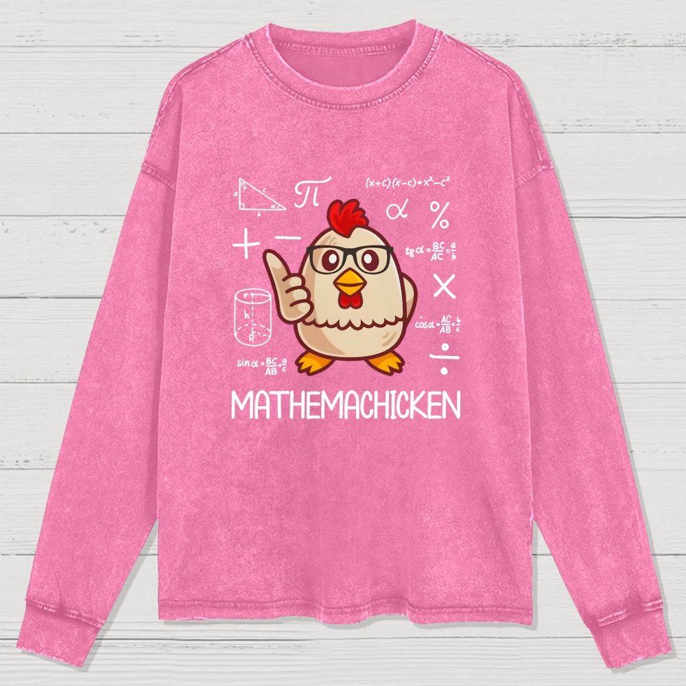 Math Pun Washed Long Sleeve Tee