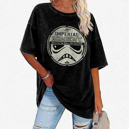 Aiming for Excellence Vintage Distressed T-shirt