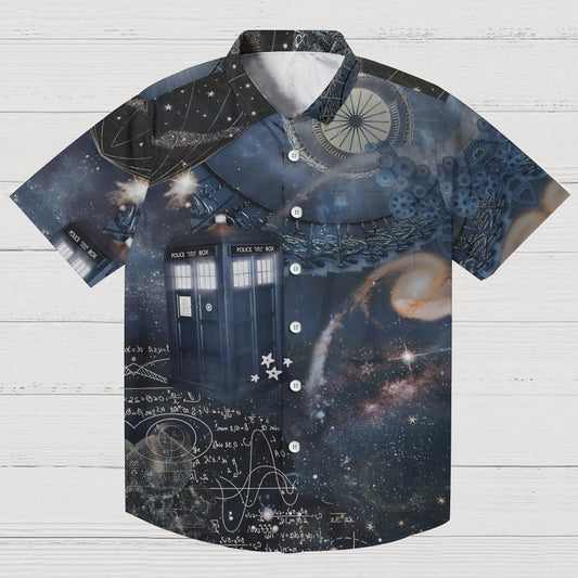 The Time Traveling Mysterious Phone Booth Geek Hawaiian Shirt