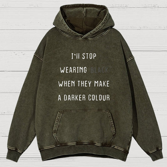 Wearing Black Vintage Distressed Hoodie