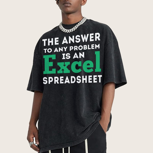 The Answer To Any Problem Is An Excel Spreadsheet Vintage Distressed T-shirt