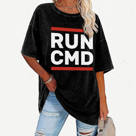 RUN CMD Vintage Distressed T-shirt