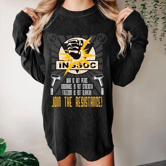 Join The Rebellion Washed Long Sleeve Tee