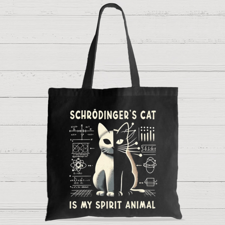 Schrodinger's Сat Casual Classic Canvas Bag