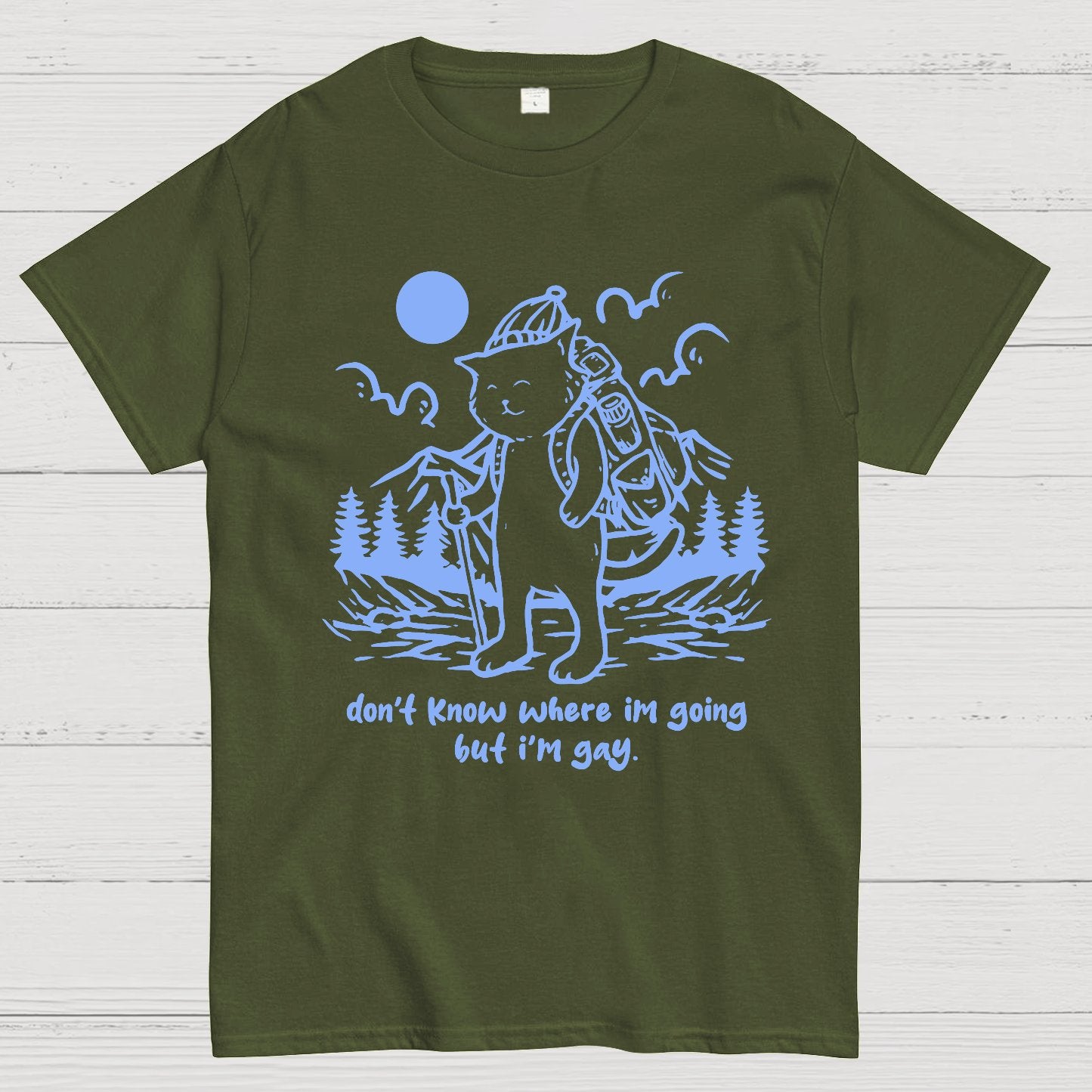 Don't Know Where I'm Going But I'm Gay Geek T-Shirt