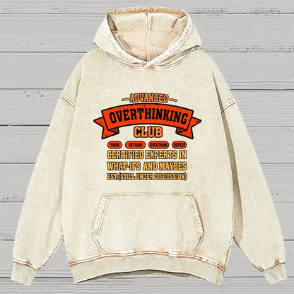 Overthinking Mode ON! Vintage Distressed Hoodie