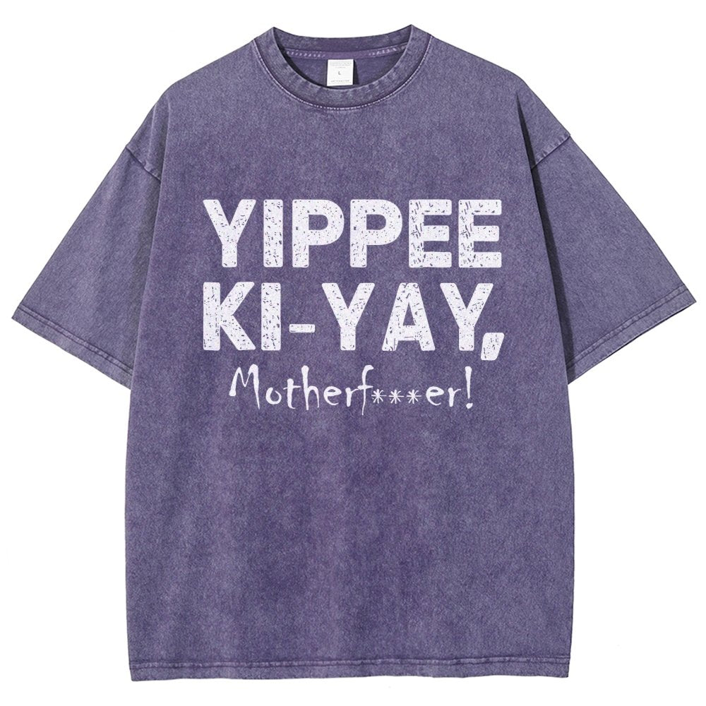 Yippee-Ki-Yay Vintage Distressed T-shirt