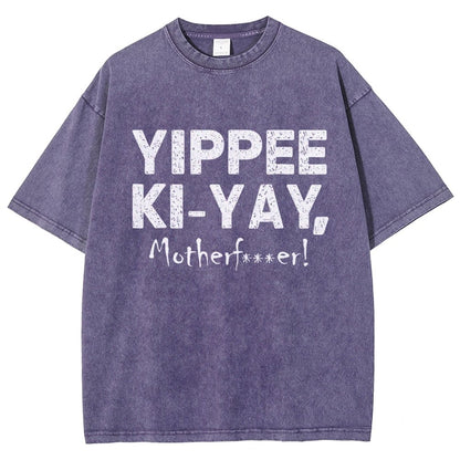 Yippee-Ki-Yay Vintage Distressed T-shirt