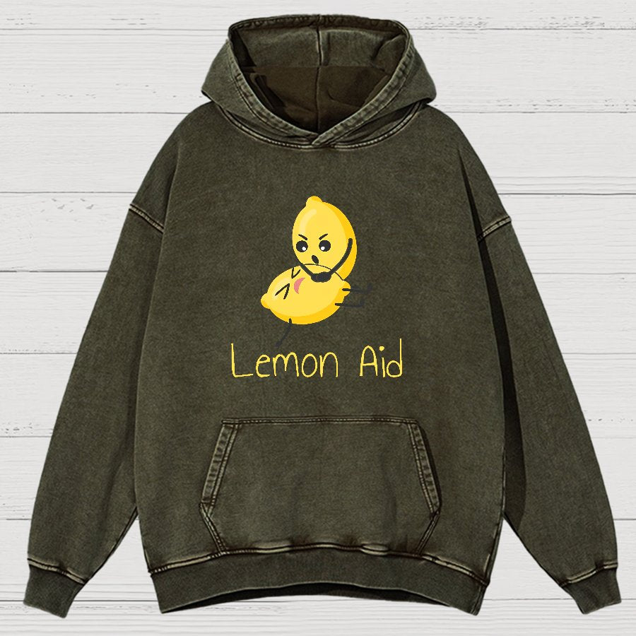 Funny LemonAid - Lemon First Aid Pun Joke Essential Vintage Distressed Hoodie