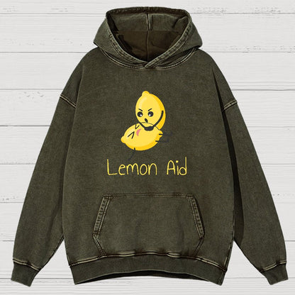 Funny LemonAid - Lemon First Aid Pun Joke Essential Vintage Distressed Hoodie
