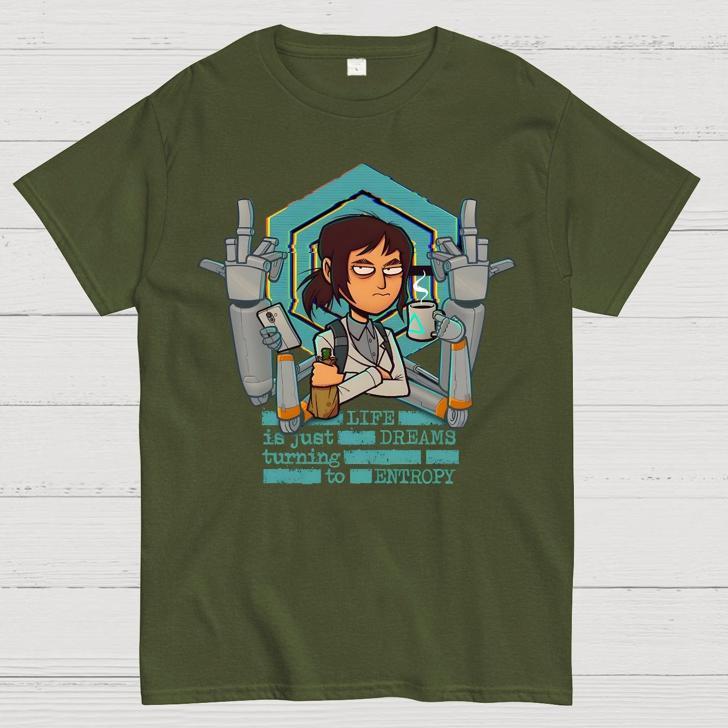 Life is Dreams Turning to Entropy Job Inside Conspiracy Geek T-Shirt