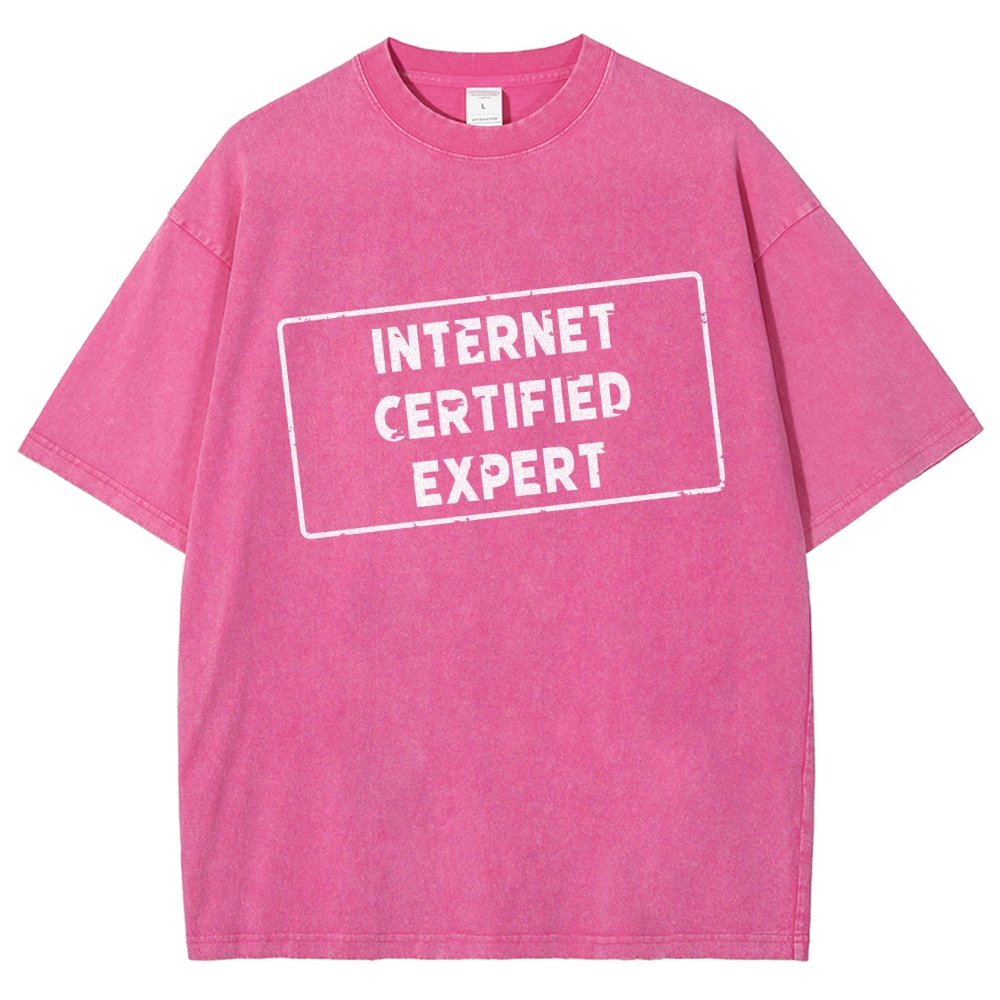 Internet Certified Expert Vintage Distressed T-shirt