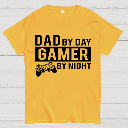 Dad By Day Gamer By Night Geek T-Shirt