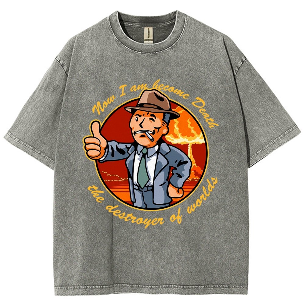 Oppen Boy-Now I am become Death, the destroyer of worlds. Vintage Distressed T-shirt