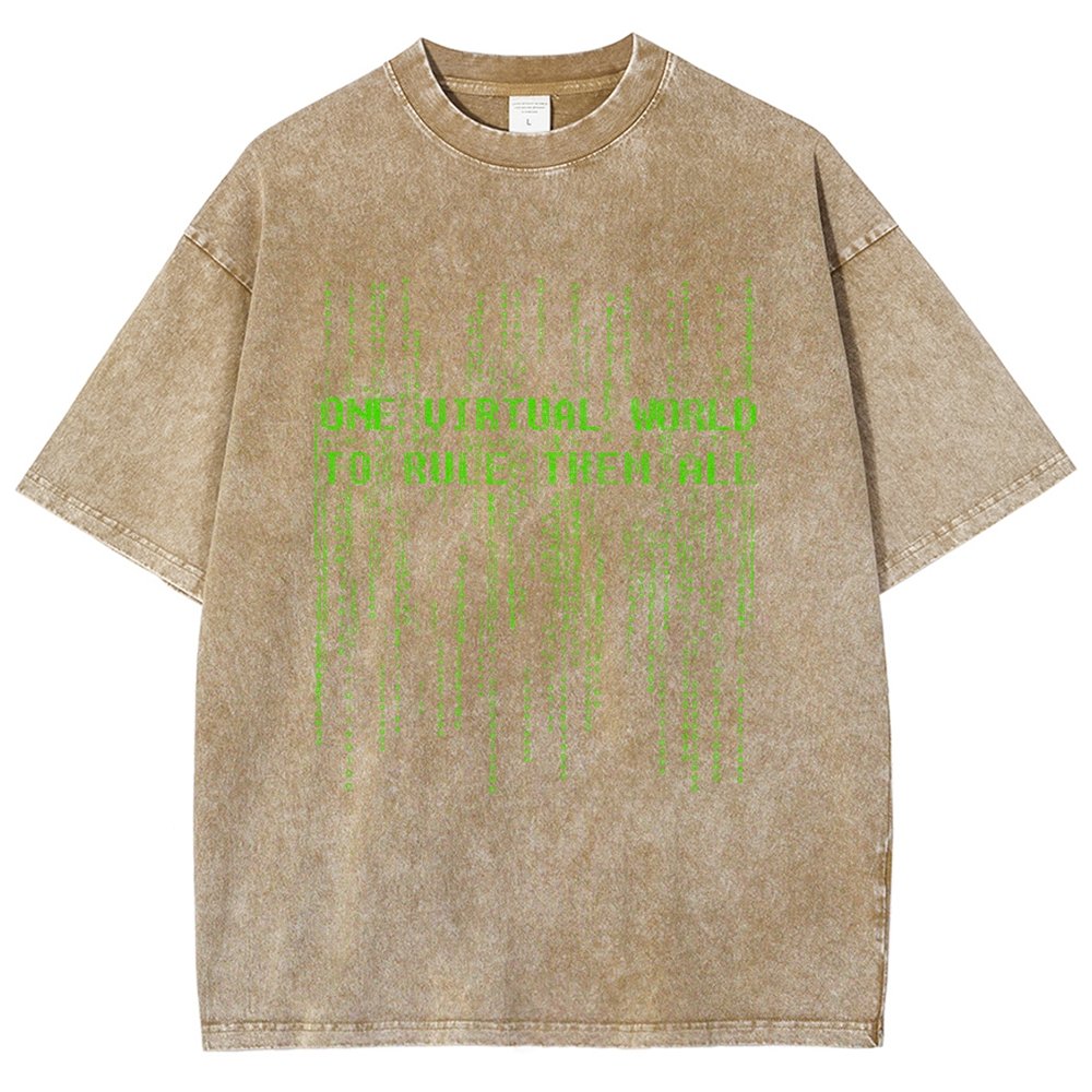 One Virtual Realm to Rule Them All Vintage Distressed T-shirt