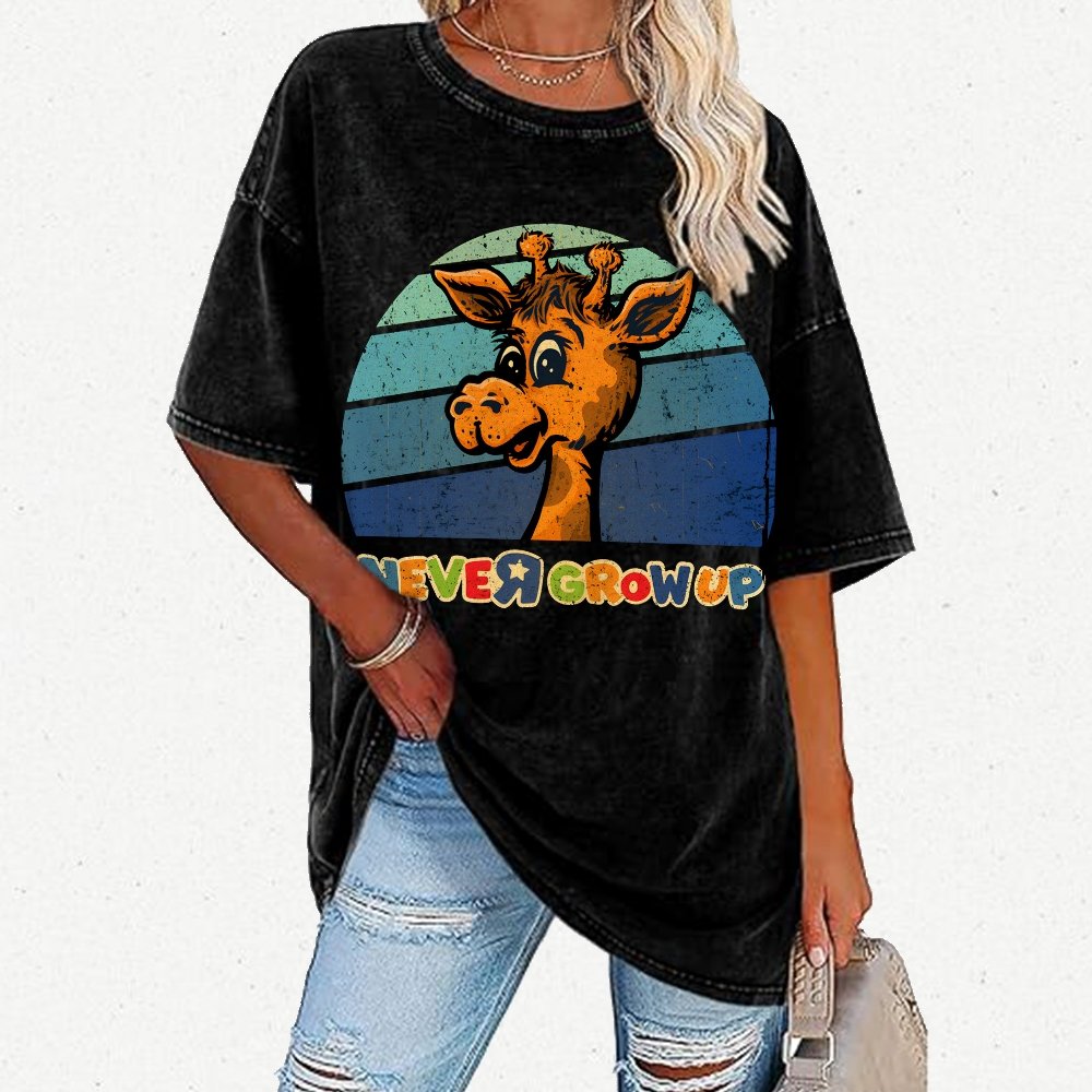 Never Grew Up Vintage Distressed T-shirt