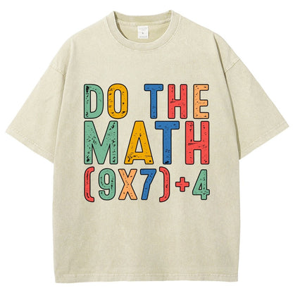 Do The Math 67 Meme Funny Six Seven Vintage Distressed T-shirt