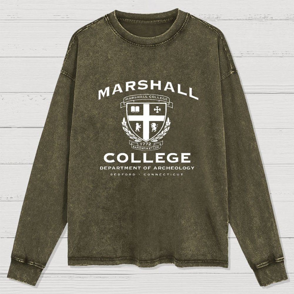 Marshall College Washed Long Sleeve Tee