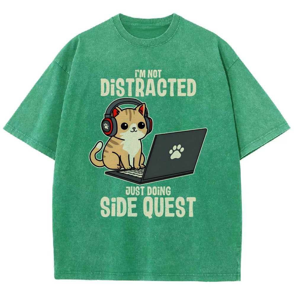 Doing Side Quest Vintage Distressed T-shirt