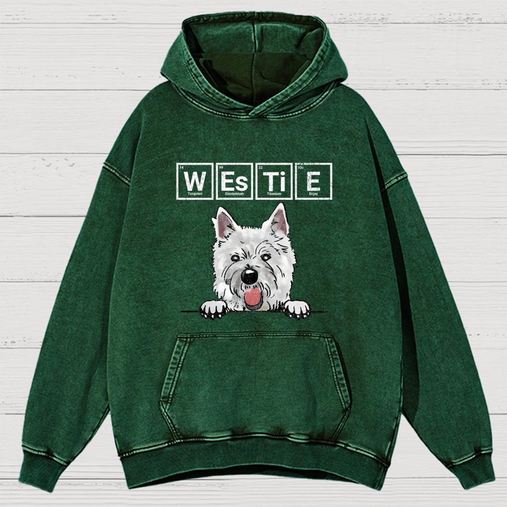Periodic Table Of Dogs  Dog Lover  Funny Science Vintage Distressed Hoodie