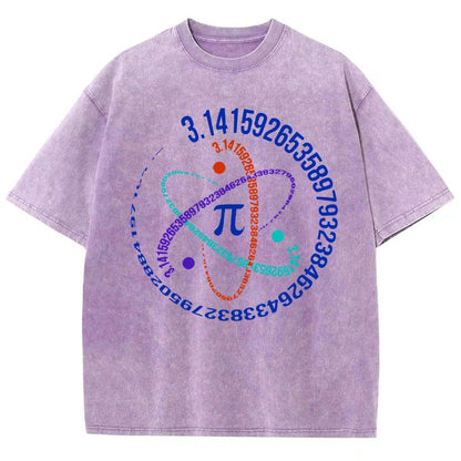 Atom Pi Math Science Vintage Distressed T-shirt