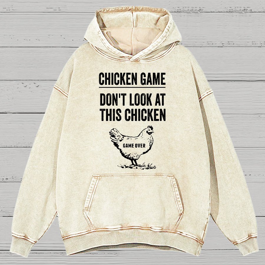 Chicken Game Vintage Distressed Hoodie
