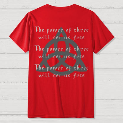 Power of Three Front And Back Printing Geek T-Shirt