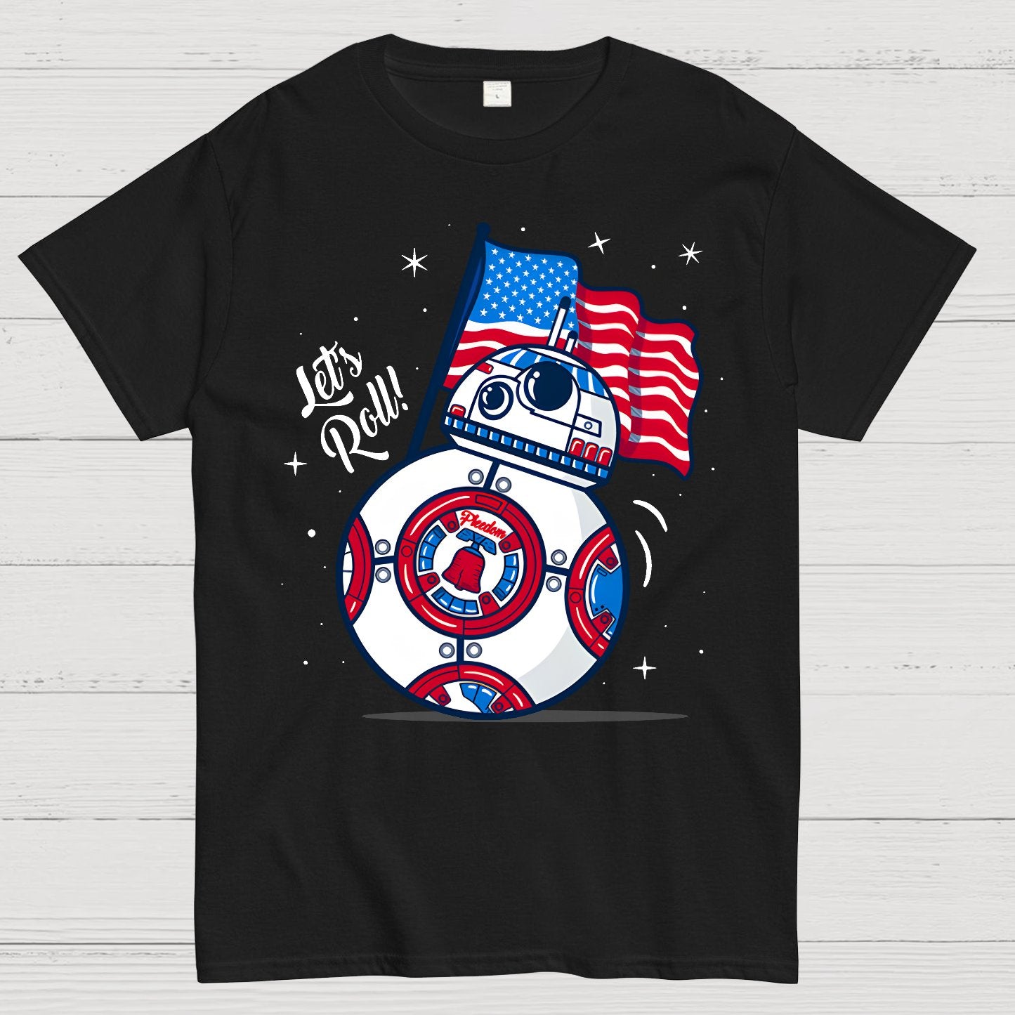 Red, White, and BB-Blue Geek T-Shirt