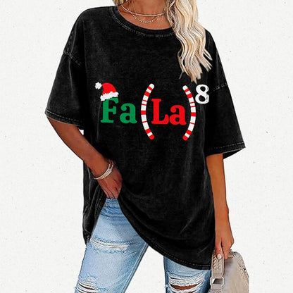 Fa La La La La Christmas Math Vintage Distressed T-shirt