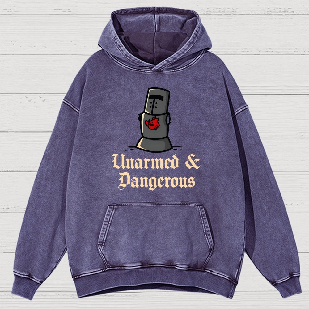 Unarmed And Dangerous Vintage Distressed Hoodie