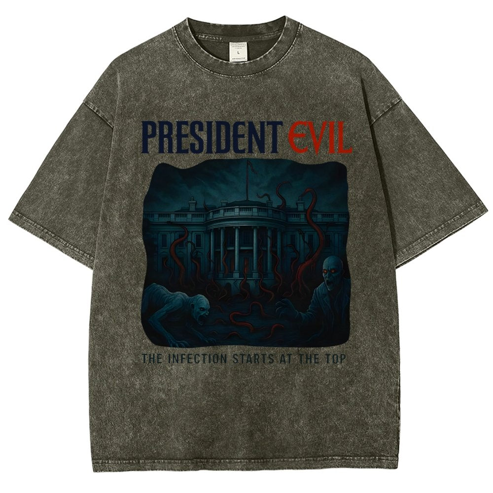 President Evil Vintage Distressed T-shirt