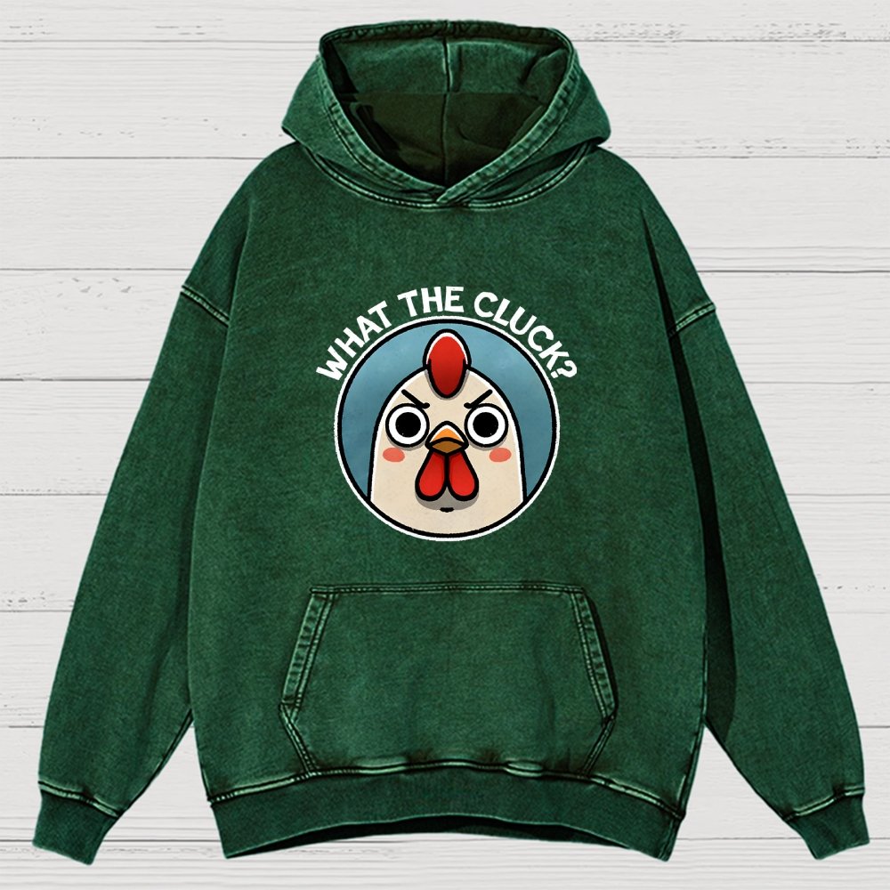 What The Cluck Vintage Distressed Hoodie