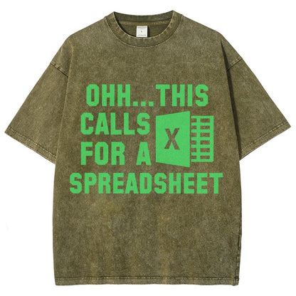 Ohh...This Calls for a Spreadsheet Vintage Distressed T-shirt