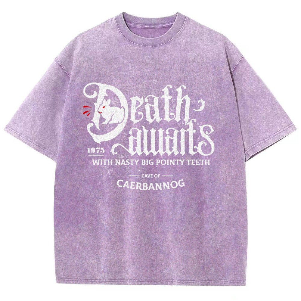 Death Awaits Vintage Distressed T-shirt