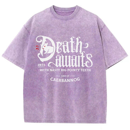 Death Awaits Vintage Distressed T-shirt