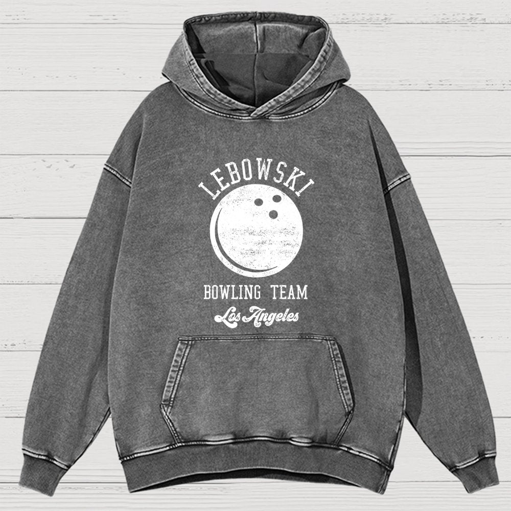 Bowling Team Vintage Distressed Hoodie