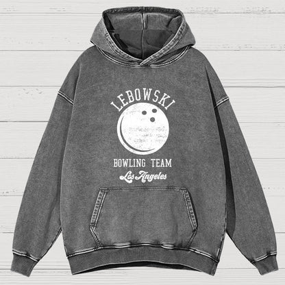 Bowling Team Vintage Distressed Hoodie