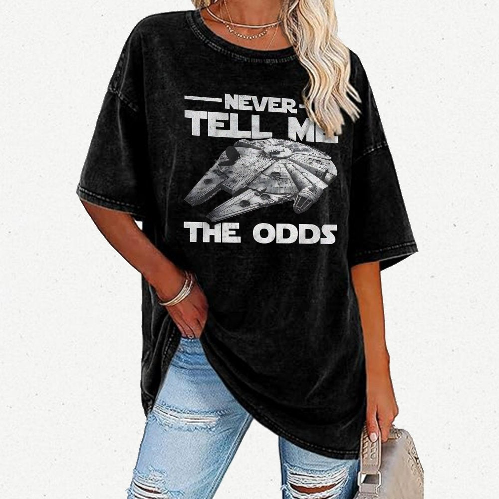 Never tell me the odds Vintage Distressed T-shirt