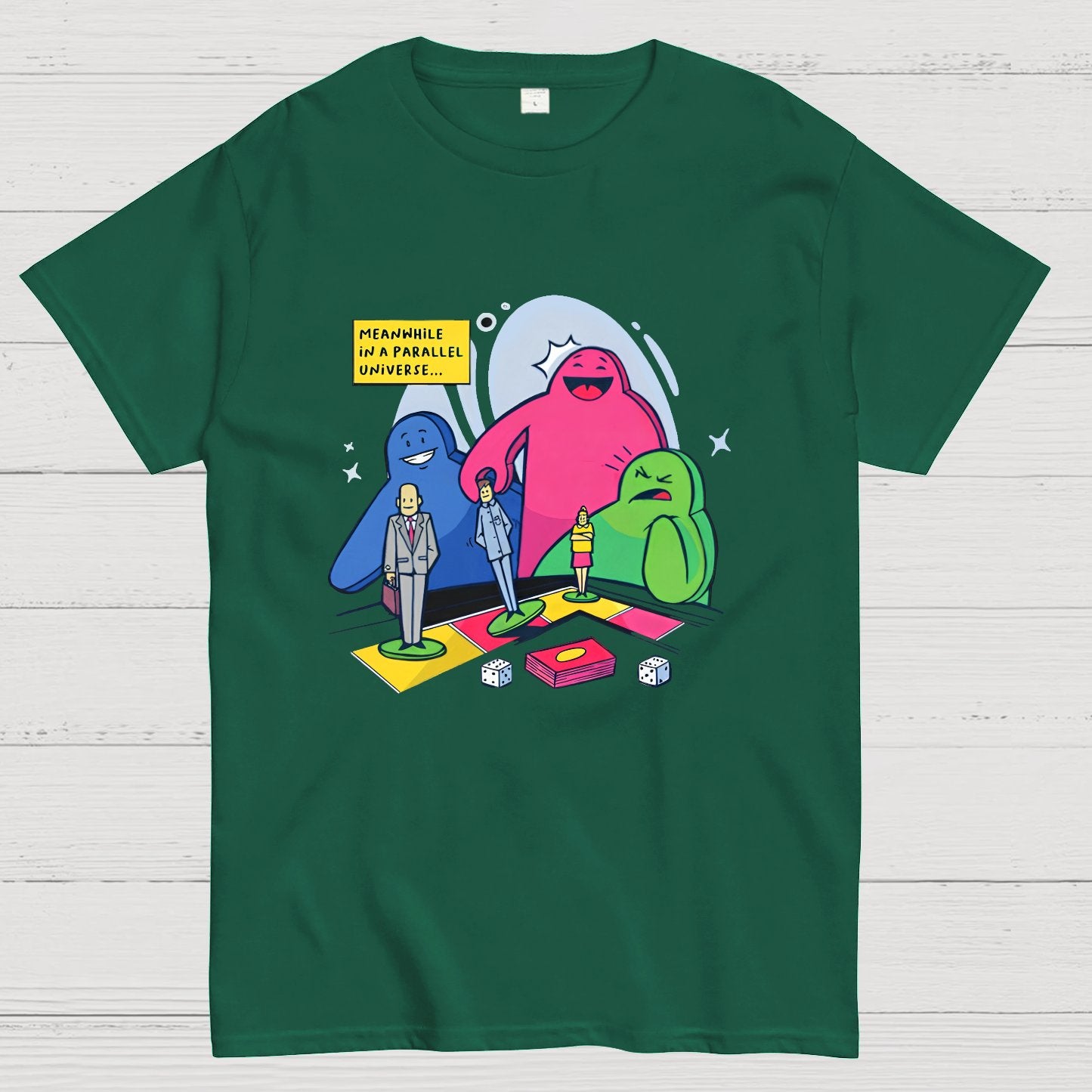 Meeples playing Board Games Geeky T-Shirt