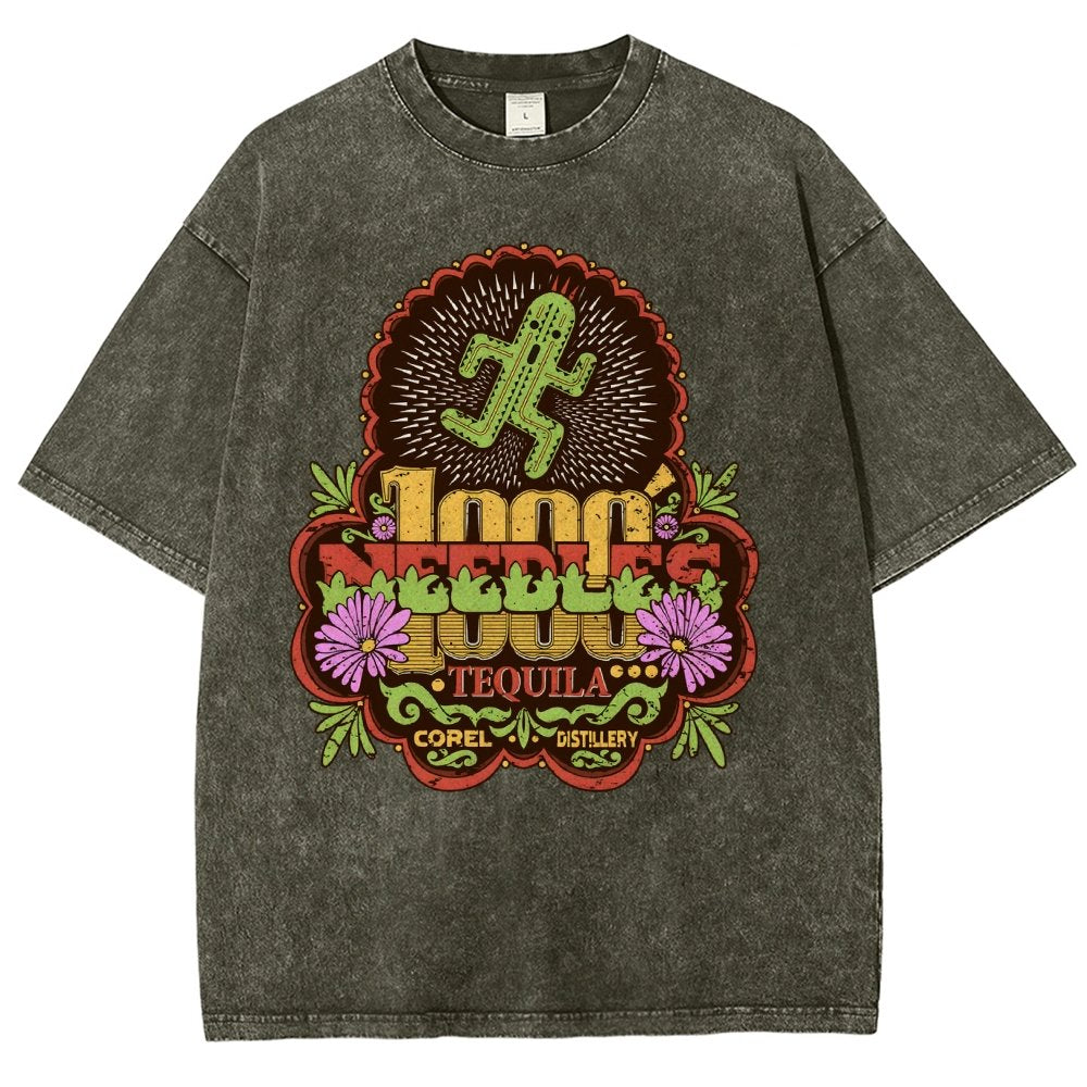 Funny 1000 Needles Tequila Vintage Distressed T-shirt