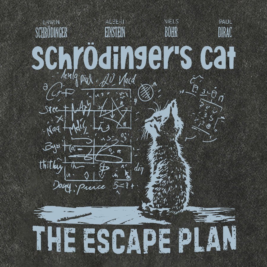 Schrodinger's Cat Escape Plan Interesting Physics Science Geek Cotton Hat