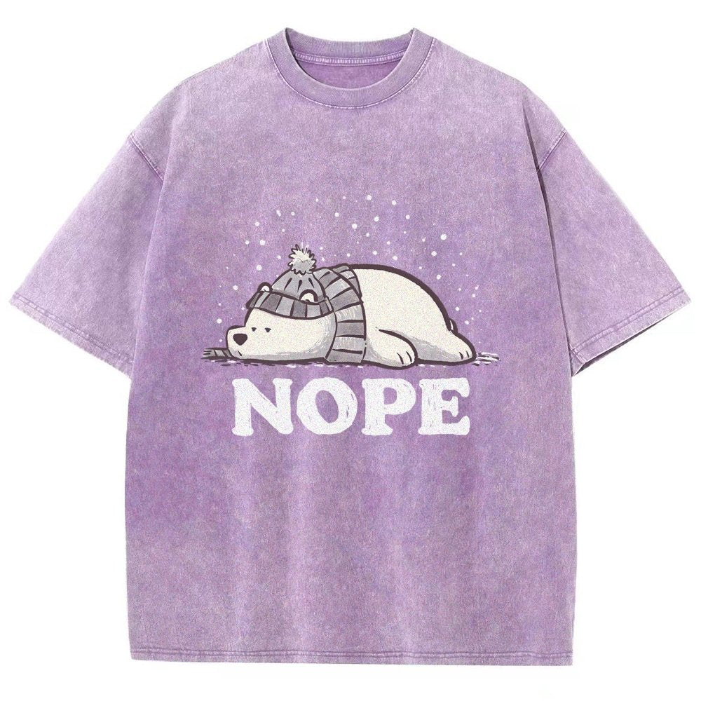 Nope Too Cold for Anything Vintage Distressed T-shirt