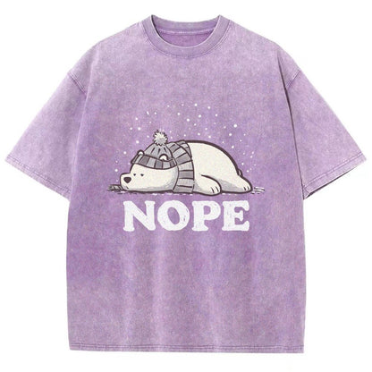 Nope Too Cold for Anything Vintage Distressed T-shirt
