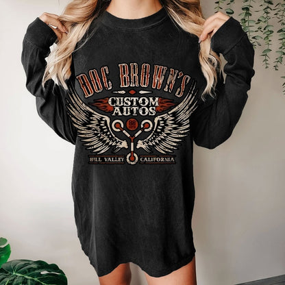 Doc Brown's Garage Washed Long Sleeve Tee