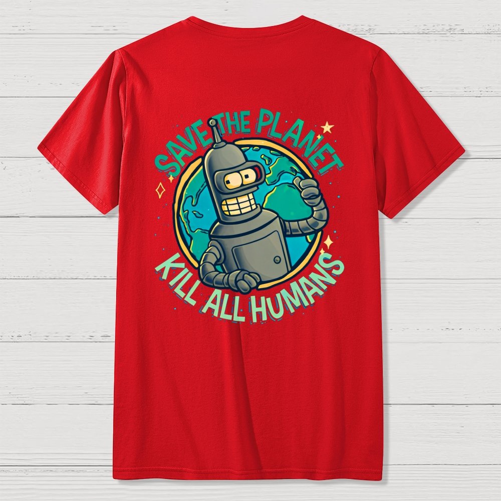 Yippee-Ki-Yay Front And Back Printing Geek T-Shirt