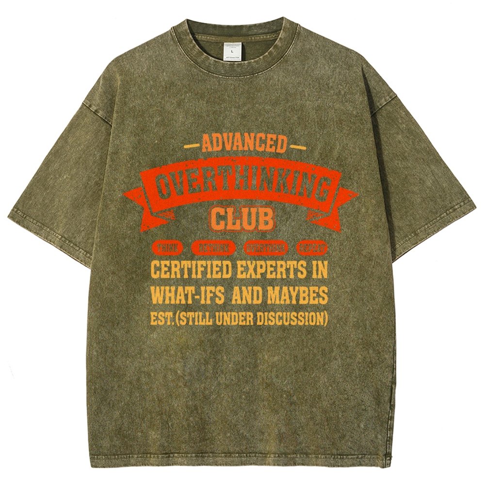 Overthinking Mode ON! Vintage Distressed T-shirt