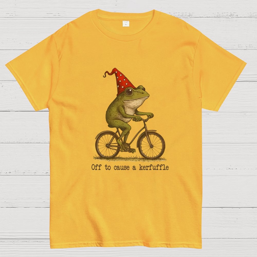 Off To Cause A Kerfuffle Frog Geek T-Shirt