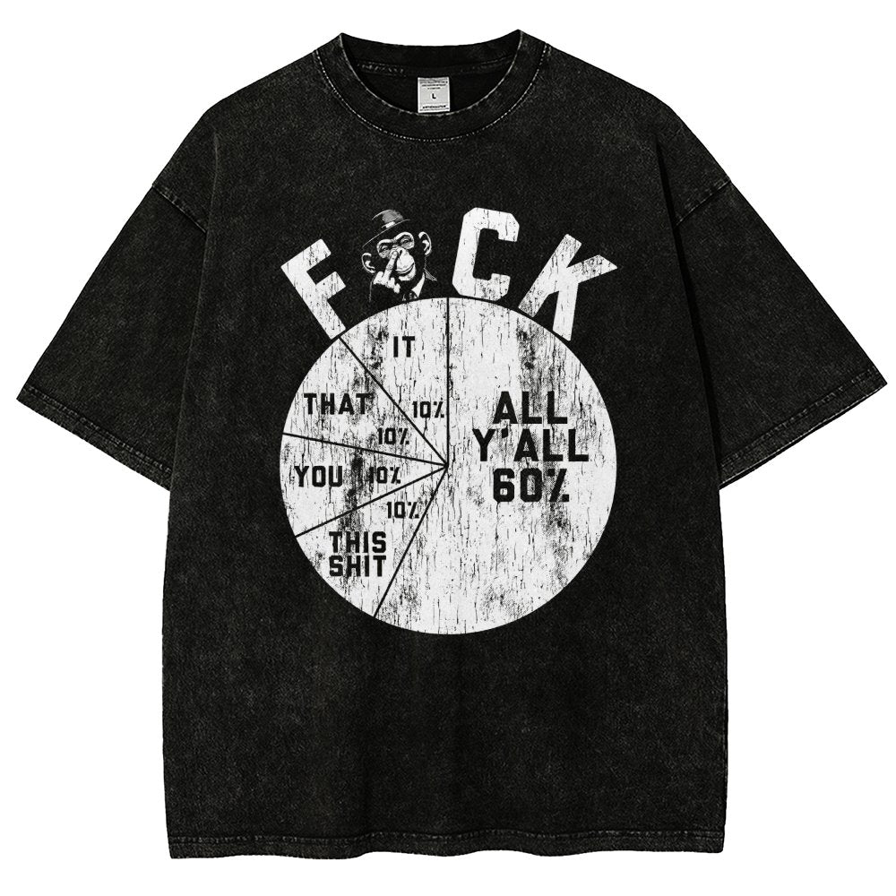 Sentiment Quantification Failure Pie Chart Vintage Distressed T-shirt