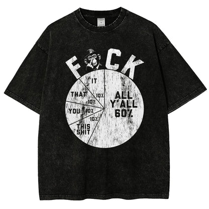 Sentiment Quantification Failure Pie Chart Vintage Distressed T-shirt