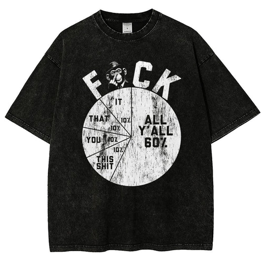 Sentiment Quantification Failure Pie Chart Vintage Distressed T-shirt